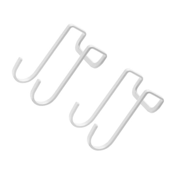 

storage bags 2 pcs 1 set double-row clothes hooks punch-door back (white)