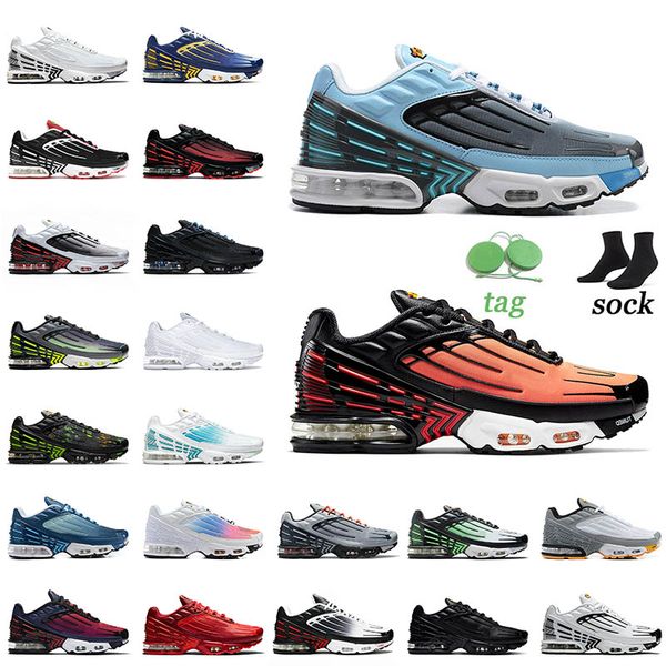 

arrival running shoes air max plus 3 tn tuned tiger black red with orange crater aqua and volt hyper blue outdoors trainers men sports sneak