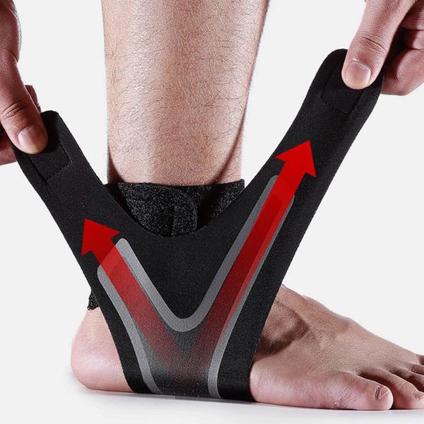 

1pc ankle brace sports support adjustable exercise supply, Blue;black