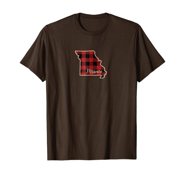 

Missouri Buffalo Plaid Silhouette Tshirt Hand lettered, Mainly pictures