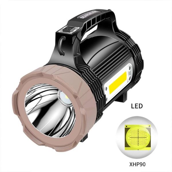 

xhp90 led handheld flashlights rechargeable high power outdoors lamp portable searchlight lanterns