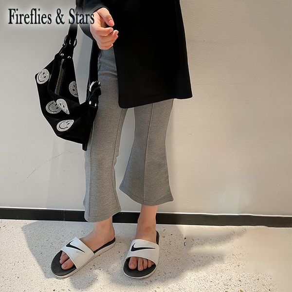 

spring autumn girls flare pants baby trousers kids bottoms children fashion soft cotton casual stretchable 3 to 9 yrs, Blue