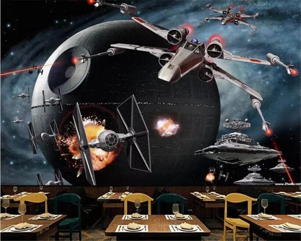 

wallpapers custom murals 3d cosmos wars aircraft game tooling po self adhesive background walls mural decorate waterproof