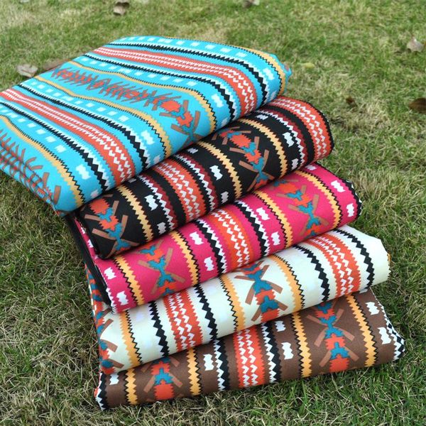 

outdoor pads ethnic wind waterproof and moisture-proof mat camping portable beach park lawn picnic