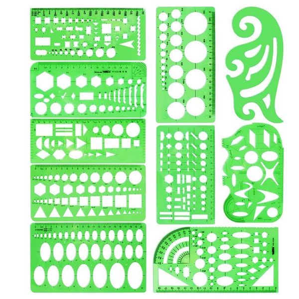 

pcs measuring plastic templates circle template geometric drawing building jewelry design formwork rulers gift sets