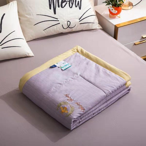 

comforters & sets summer quilt tiansi whitening washable cool feeling naked sleeping air condition thin duvet twin queen bedding