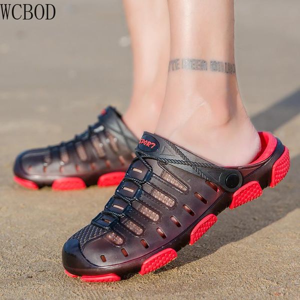 

sandals men summer men's slippers outdoor beach casual shoes male water sandalia masculina, Black