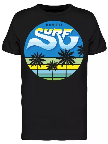 

Retro Hawaii Surf Style Tee Men's -Image by Shutterstock, White;black