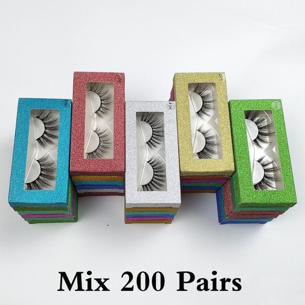 

mink lashes wholesale 30/50/100/200 pairs 3d bulk natural false eyelashes hand made makeup eye eyelashes1