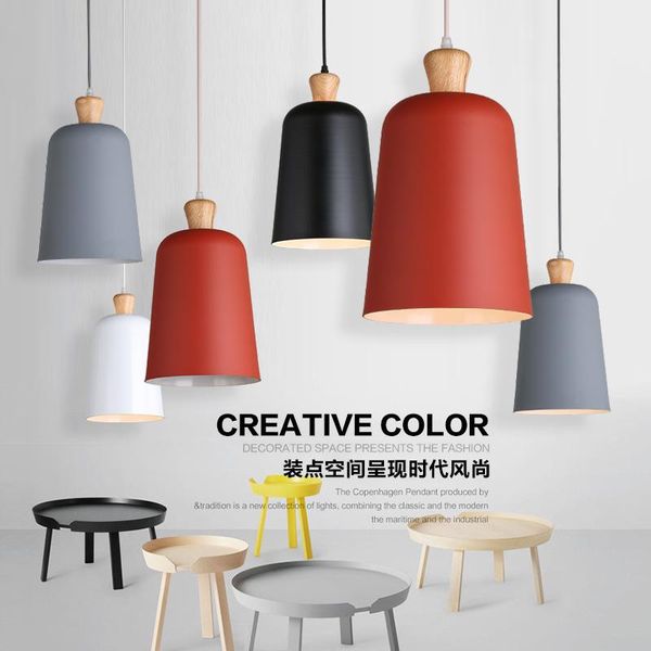 

pendant lamps nordic hanglampen hanglamp e27 light kitchen dining bar lumiere fixtures room bedroom hanging lamp