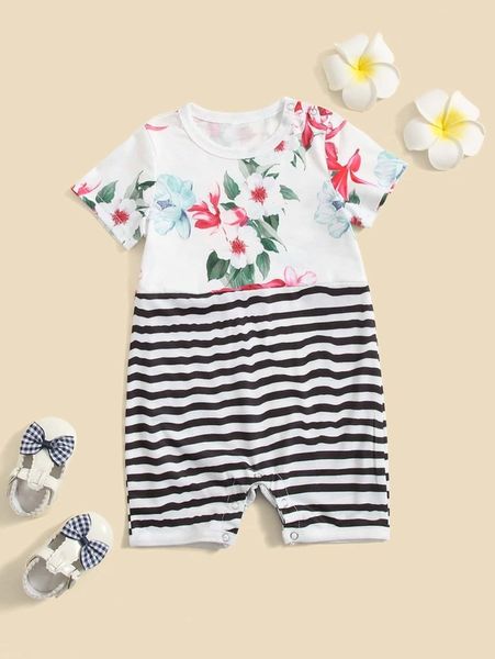 

baby 1pc floral print romper she, Blue