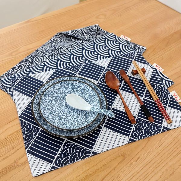 

mats & pads tablemat waterproof foldable cotton linen dish mat kitchen placemat accessories deskdecor for home restaurant el