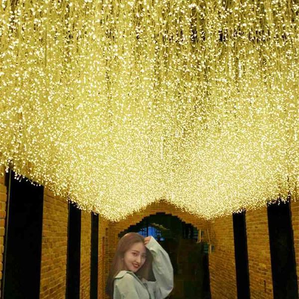 

led flashing string ice bars waterfall hanging curtain stars net red room decoration lights