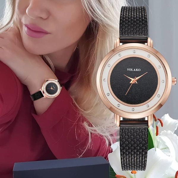 

wristwatches simple ladies watch plastic strap quartz digital relogio feminino chronogr ocasionales del, Slivery;brown
