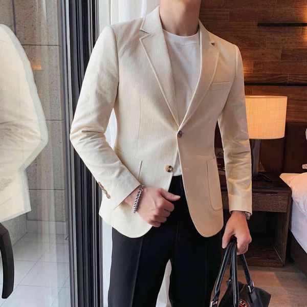 

suits more size 5xl-m spring summer blazer men's clothes 2021 fashion two buttons fine suit fitting casual warm formal business jacket, White;black