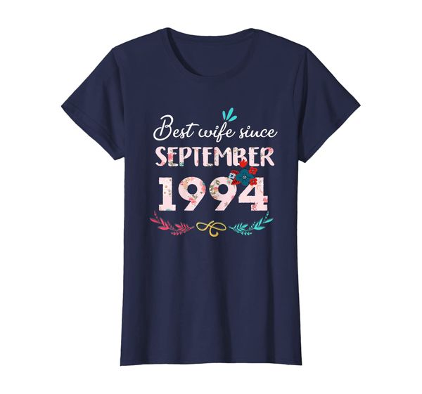 

Womens 25th Wedding Anniversary Costume Wife Since September 1994 T-Shirt, Mainly pictures