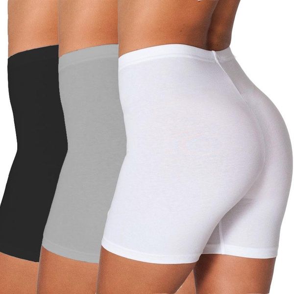 

women's shorts 2021 plus size women elastic casual high waist tight fitness slim skinny bottoms summer solid white black