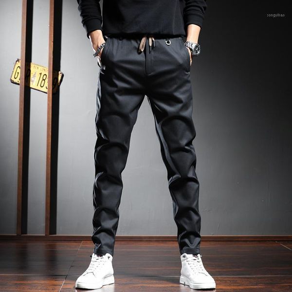 

men's pants autumn men casual korean style golf black stretch slim fit trousers