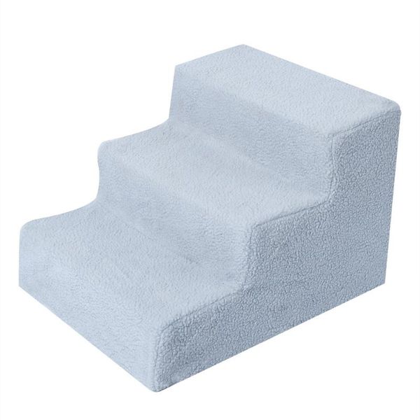 

small animal supplies pet steps/stairs for dogs and cats up to 44 lbs, grey cover easy clean