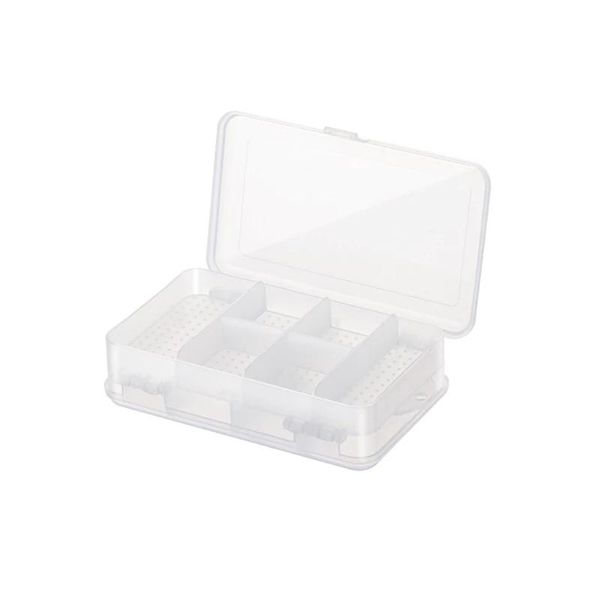 Lagerung Flaschen Gläser 10 Gitter Doppel Fächer Kunststoff Transparent Organizer Jewel Bead Fall Abdeckung Container Box Für Schmuck