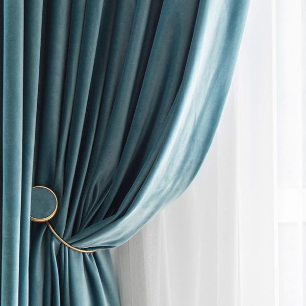 

curtain & drapes light color luxury velvet curtains morandi nordic american modern minimalist living room bedroom bay window