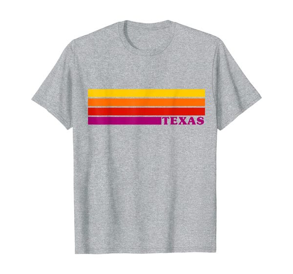 

texas usa - colorful patriot stripes cool vintage style t-shirt, White;black