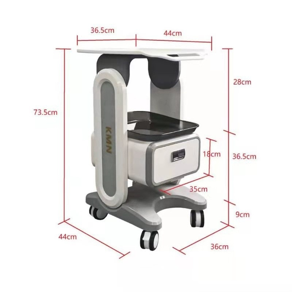 

latest accessories & parts aluminum alloy cart support abs double drawer machine spa factory price
