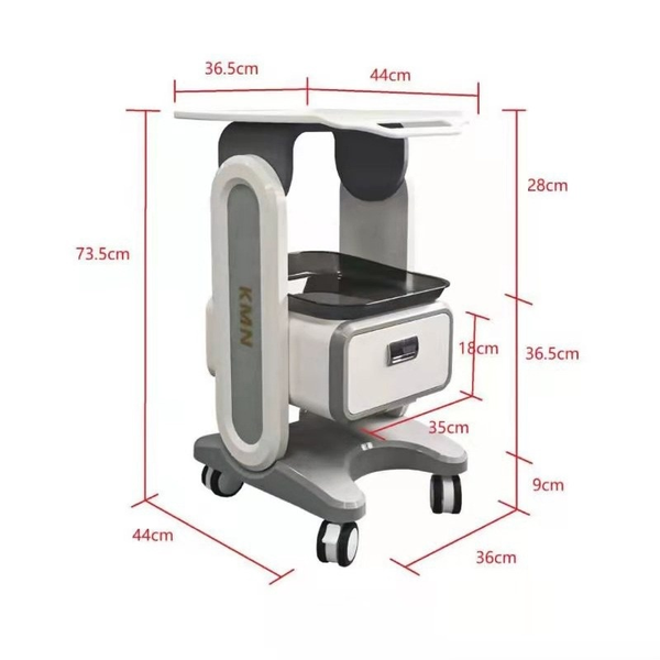 Ultimi accessori Parti Carrello in lega di alluminio Supporto ABS Doppio cassetto Macchina Spa Prezzo di fabbrica