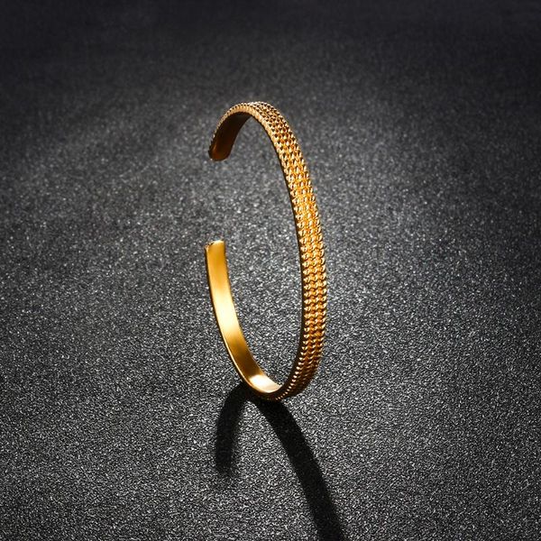 

bangle 2021 women's stainless steel jewelry bangles on hand luxury adjustable cuff gold color bracelets gifts, Black