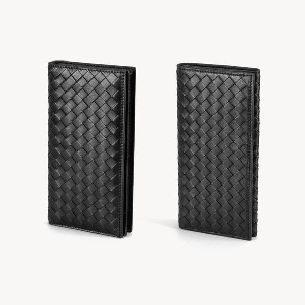 

wallets brand wallet, 100% sheepskin woven wallet purses and handbags luxury designer gift box, Red;black