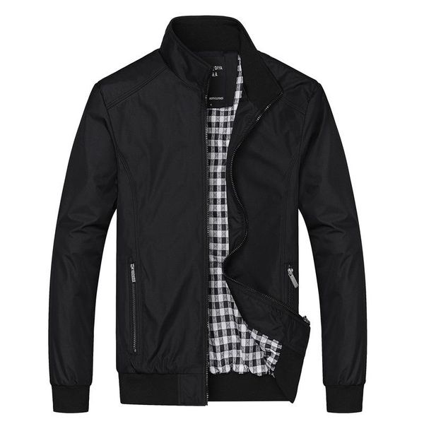 

men's jackets clothes bomber men solid casual jacket male 2021 spring autumn outwear zipper coats plus size m-8xl, Black;brown