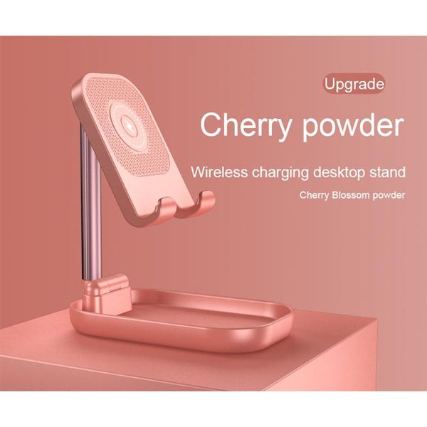 

adjustable phone deskcharging holder wireless stand fast charger with non-slip pad for 5.42-10.14 inch mobile cell mounts & holders
