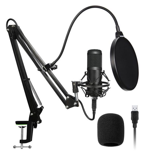 

condenser microphone with tripod usb computer studio for pc phone karaoke microphones