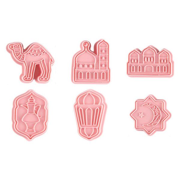 

baking moulds 6pcs set eid mubarak biscuit mold cookie cutters diy cake tools islamic muslim party decor al adha ramadan decoration