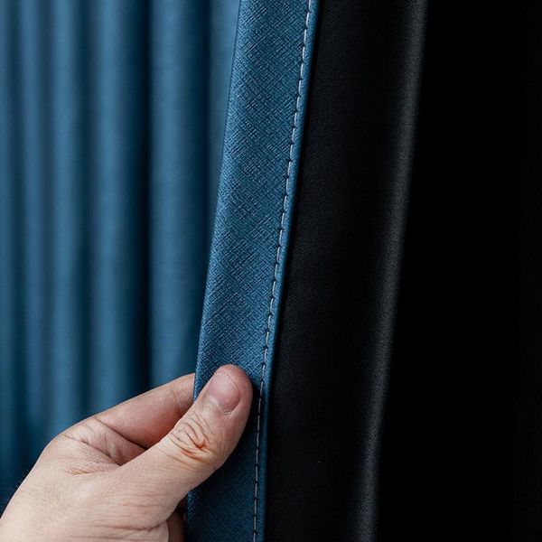 

curtain & drapes solid color full blackout curtains living room bedroom window balcony shade nordic soundproof insulation