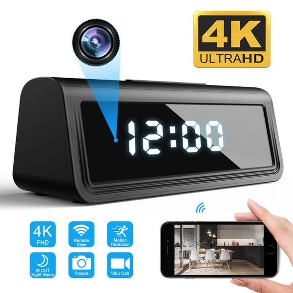 

cameras 4k ir fhd clock min camera wireless wifi ip ap security night vision motion detection camcorder micro 128g hidden tf card