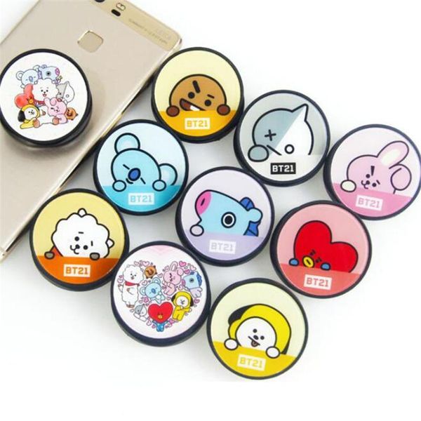 

cell phone mounts & holders korean cartoon sheep bear mount socket fold mobile smartphones pocket deskbracket holder