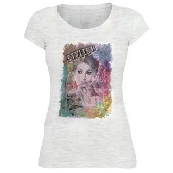 

t-shirt shirt sophia loren stylish cotton fashion women, White;black