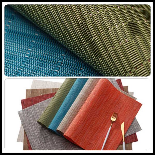 

waterproof place mat for table solid kitchen dining accessories non-slip pvc napperon de mats & pads