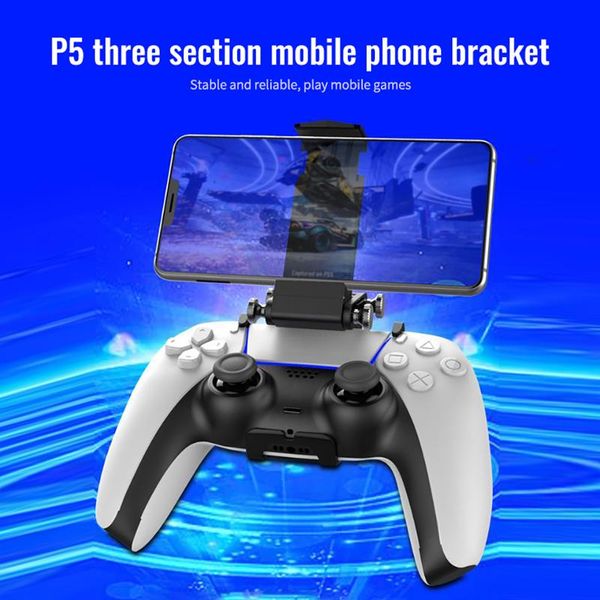 

cell phone mounts & holders for ps5 controller dualsense accessories mobile clamp clip holder smart grip mount stand bracket angle adjustmen