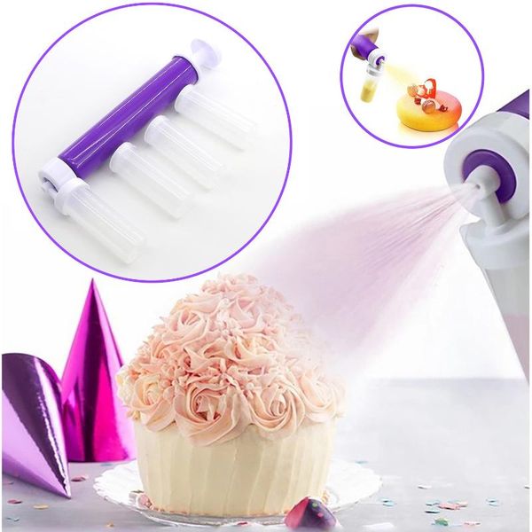 

baking & pastry tools cake manual airbrush spray gun decorating spraying coloring decoration cupcakes desserts kitchen tool accessories