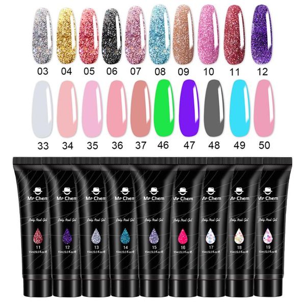 

nail gel mr chem poly uv 15ml quick building lasting extension manicure painting varnish nails art tools enamel uÃ±as, Red;pink