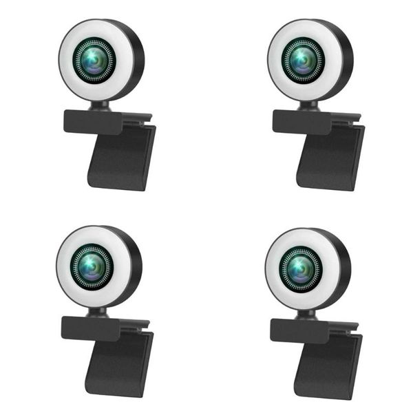 

webcams 1080p/2k/720p webcam usb drive autofocus computer camera with 3 gear fill light for lapdesk360Â° rotation