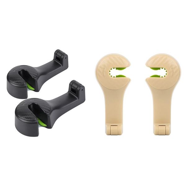 

2-in-1 universal car vehicle seat headrest mobile phone holder for cars hang grocery bags accessories hooks & rails
