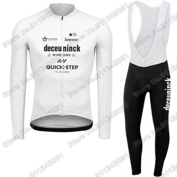 

summer quick step 2021 cycling jersey set white black clothing long sleeve road bike suit maillot cyclisme ropa ciclismo racing sets, Black;blue