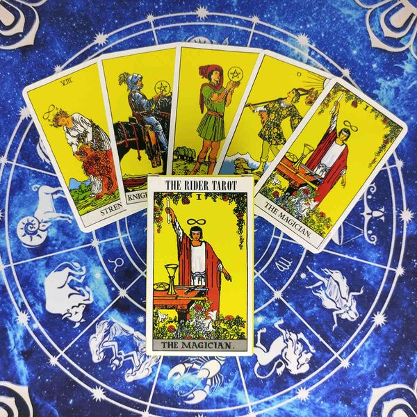 O Cavaleiro Tarot Cartões e PDF Divinate Divination Deck Entertainment Party Board Game Support Shipping 78pcs / Box Love 72rs