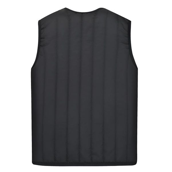 

men's vests vest men jacket 2021 winter casual elderly man thick warm cotton-padded sleeveless plus size father waistcoat, Black;white