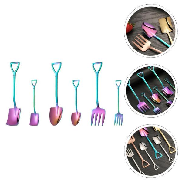 

forks 6pcs durable fruit scoop practical kitchen flatware party serving fork spoon