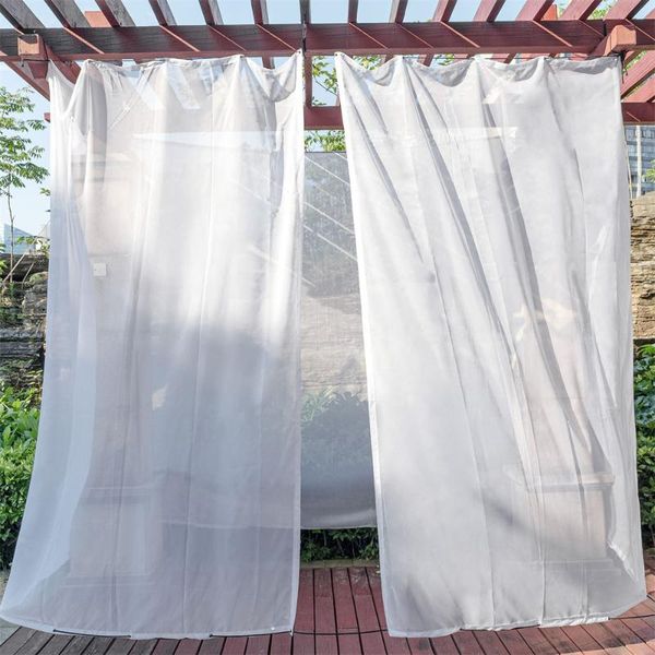 

curtain & drapes nicetown single panel waterproof garden decoration outdoor sheer curtains for porch exterior voile with small grommet