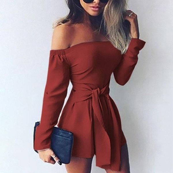 

european and american women's stitching solid shoulder jumpsuit jumpsuits & rompers, Black;white